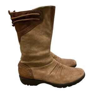 Merrell Boots Women 8 EU 38.5 Brown Suede Leather Mid Calf Vera Mid Barnwood